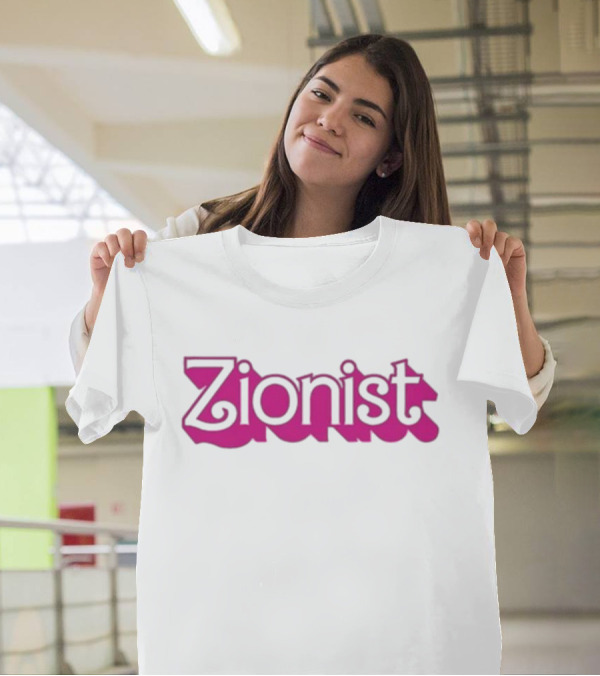 Sloan Rachmuth Zionist Statement Bold Pink Retro Font T-Shirt
