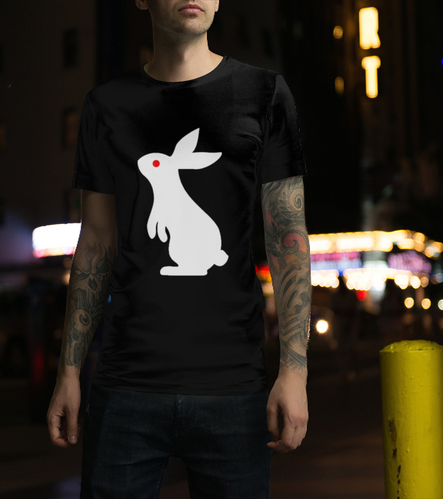 Rabbit Feed Your Head White Rabbit Red Eye T-Shirt
