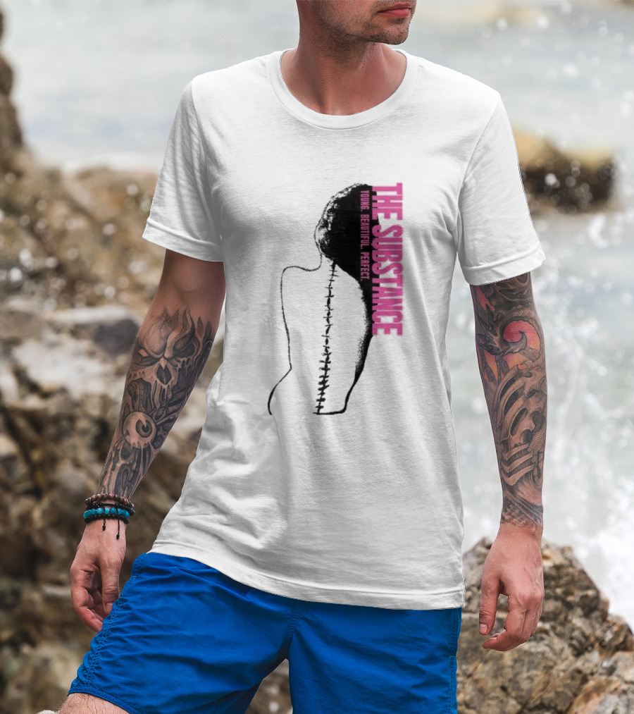 THE SUBSTANCE Young Beautiful Perfect Spine T-Shirt