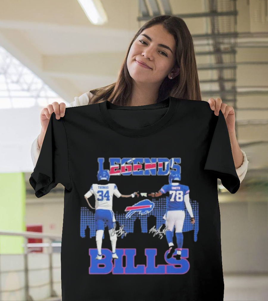 LEGENDS BILLS Thomas Smith 34 78 Buffalo Bills T-Shirt