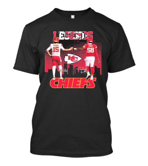 Legends Kansas City Chiefs Patrick Mahomes Derrick Thomas T-Shirt