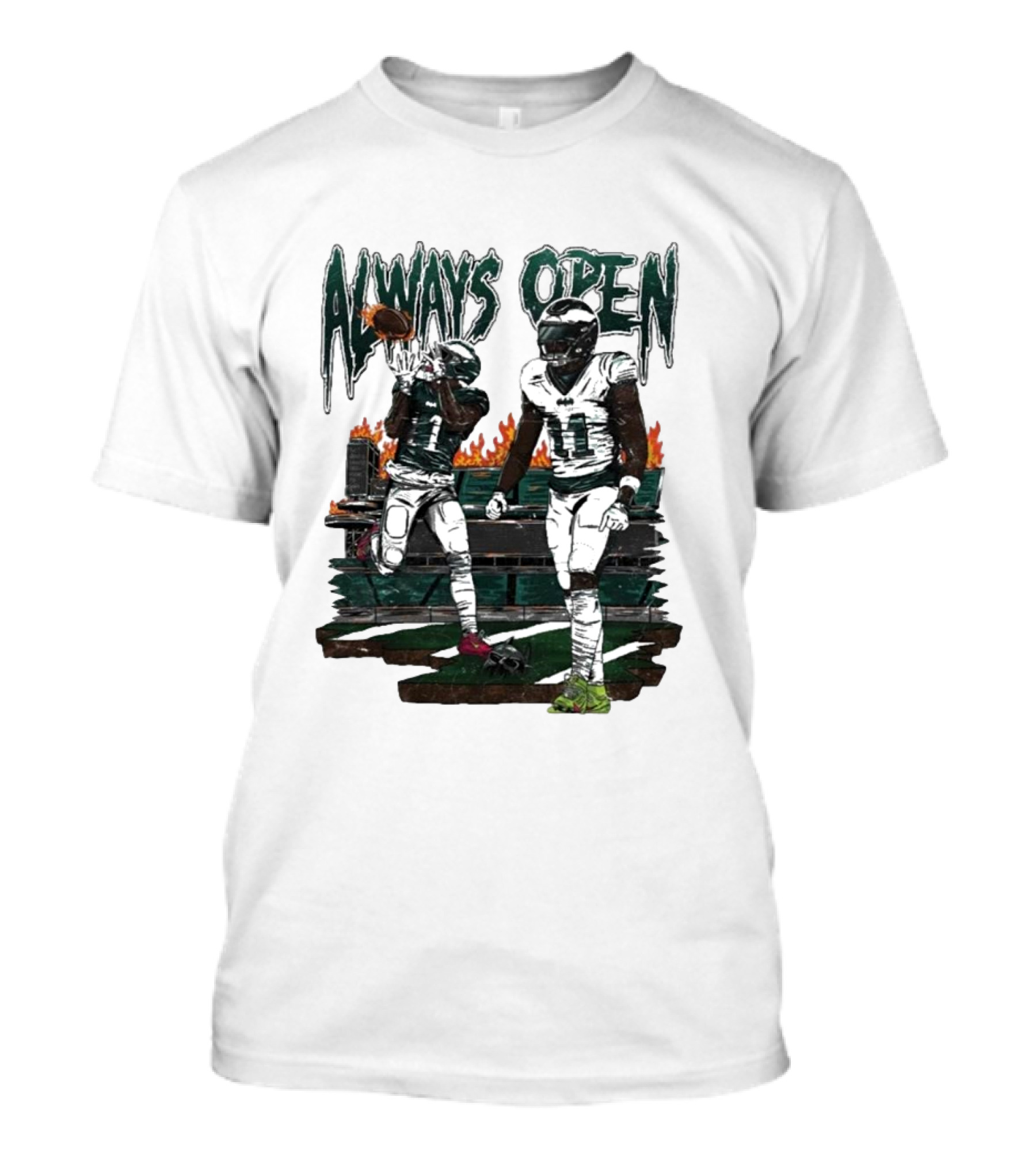Always Open Jalen Hurts AJ Brown Football Duo T-Shirt