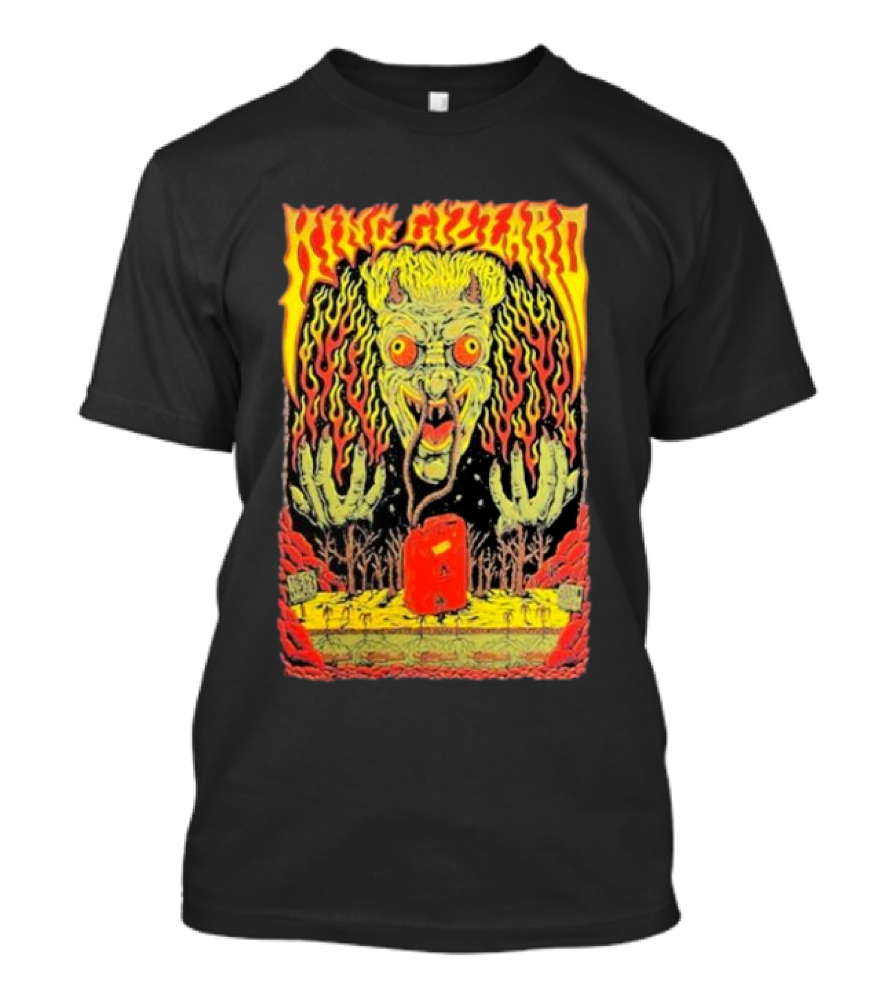 King Gizzard Monster Illustration In Paso Robles CA November 3 T-Shirt