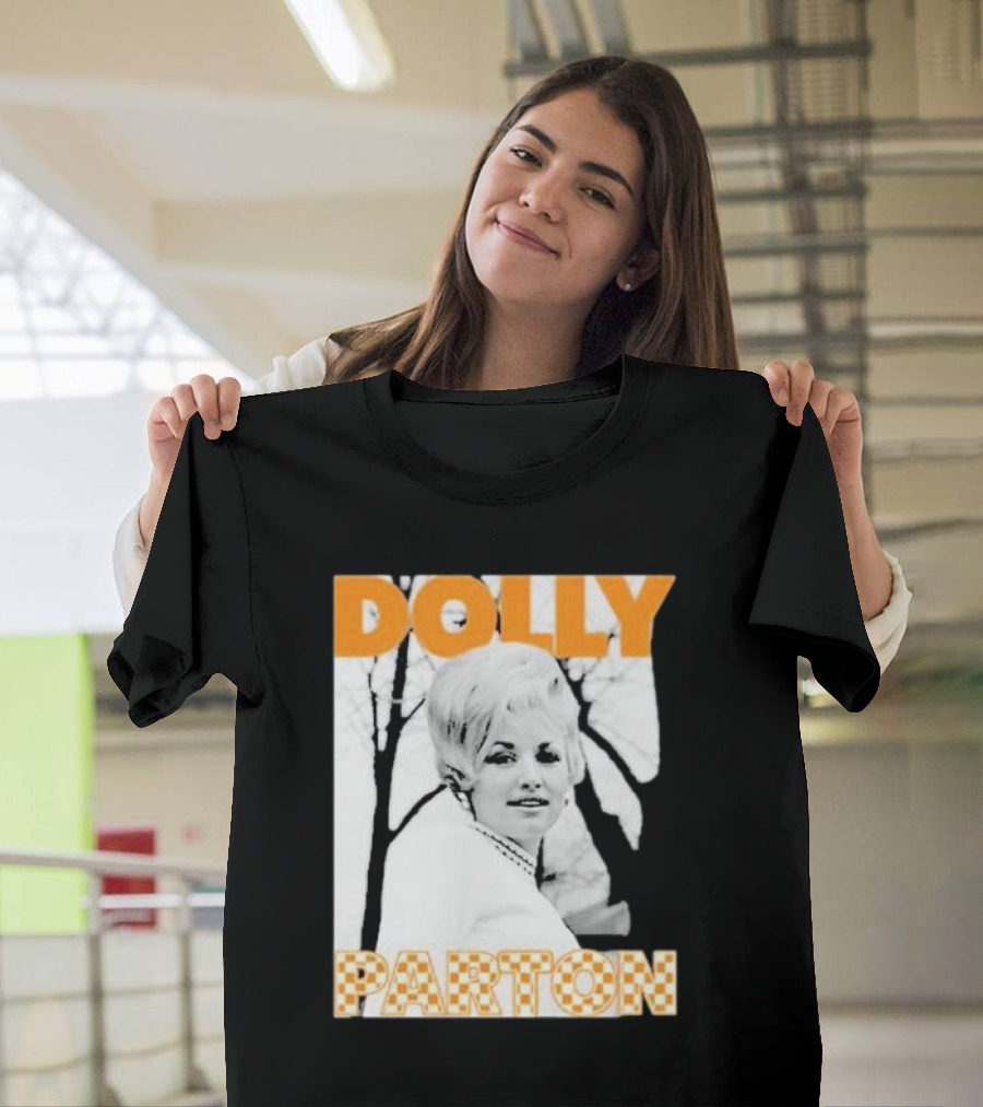 Dolly Parton Tennessee Checkerboard Distressed Thrifted T-Shirt