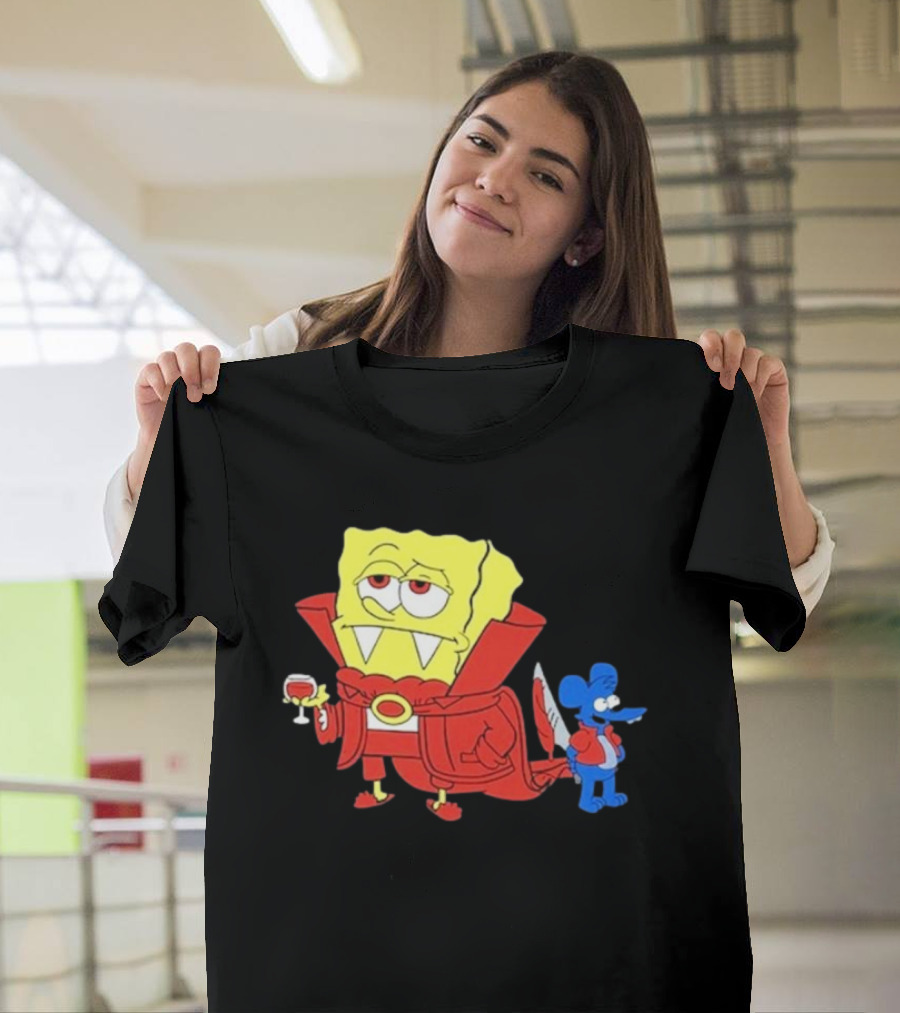 Double’S Bobsferatu SpongeBob Vampire Simpsons Möbius T-Shirt
