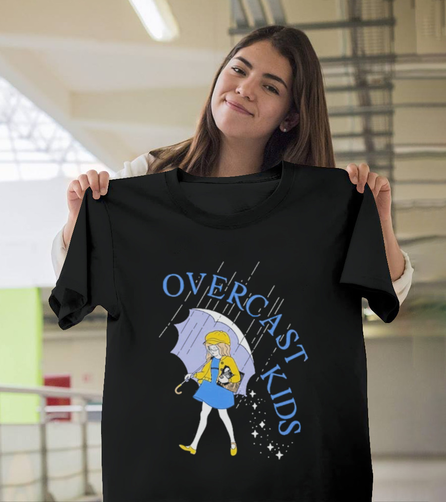 Overcast Kids Under Umbrella T-Shirt