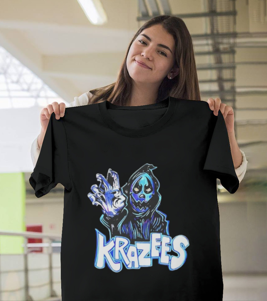 MNE Stare Krazees HOK Sent Here To Take You Creepy Masked Figure with Hand Raised T-Shirt