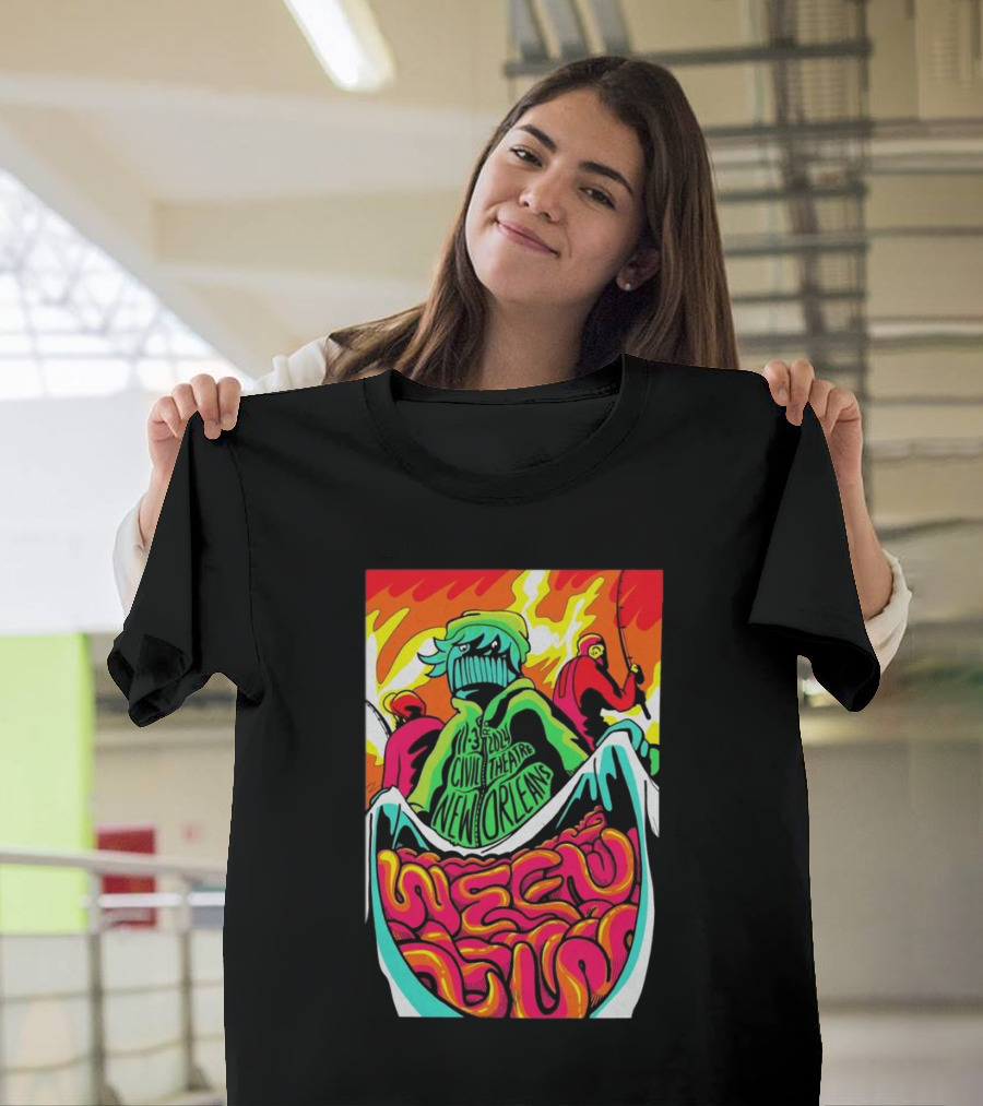 Ween Band Nov 3 2024 Civic Theatre New Orleans Tour Psychedelic T-Shirt