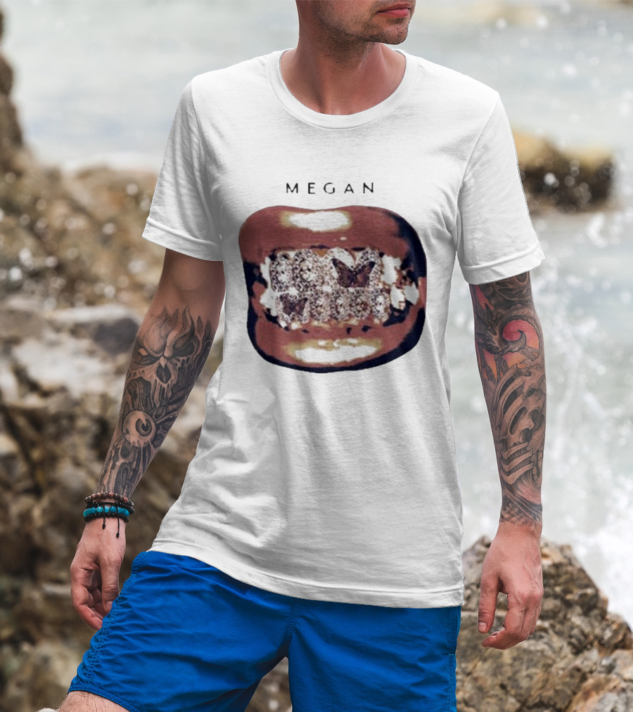 Megan Act II Grillz Diamond Bling Teeth T-Shirt