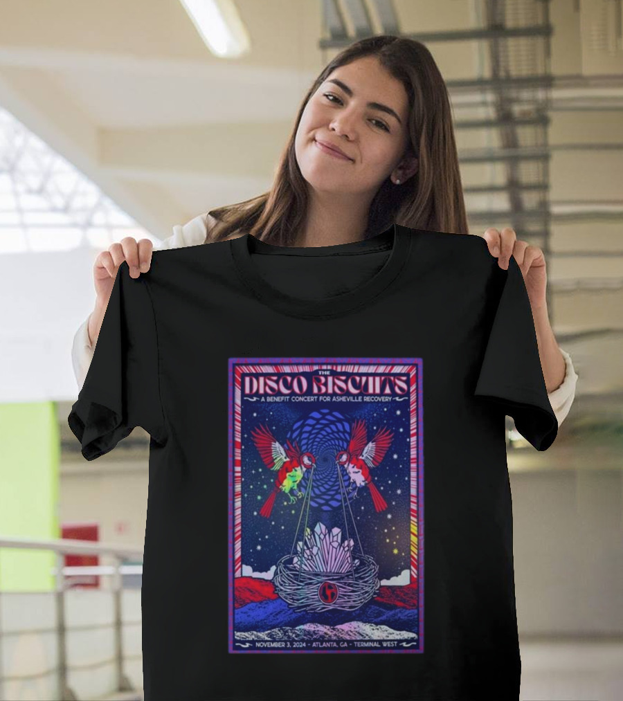 The Disco Biscuits A Benefit Concert for Asheville Recovery November 3 2024 Atlanta GA Terminal West T-Shirt