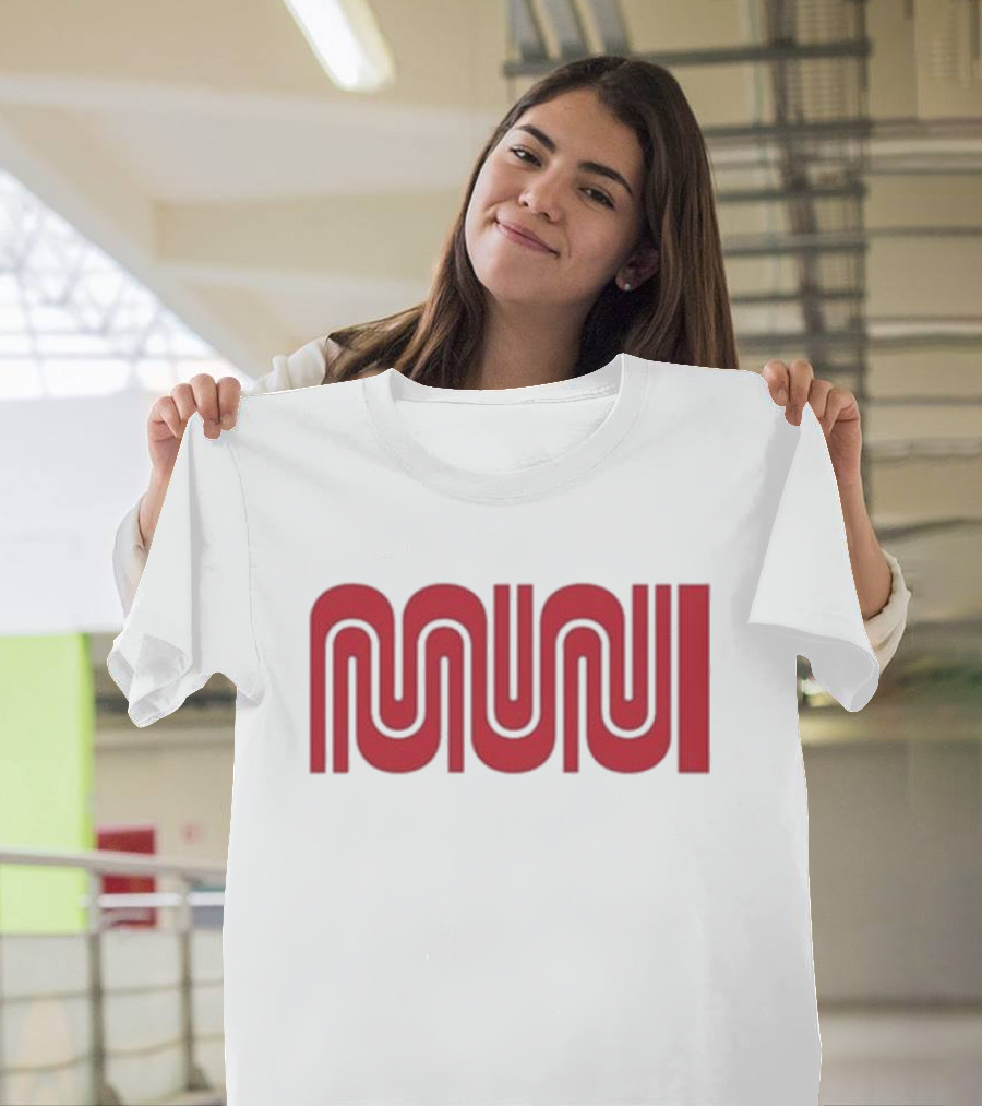 Muni Red Logo Ringer T-Shirt