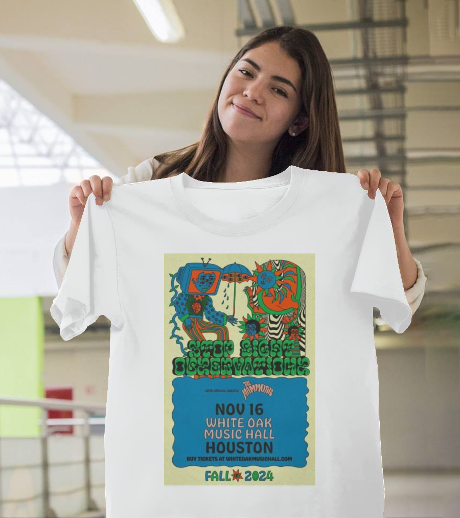 Stop Light Observations with The Mammoths Nov 16 White Oak Music Hall Houston Fall T-Shirt