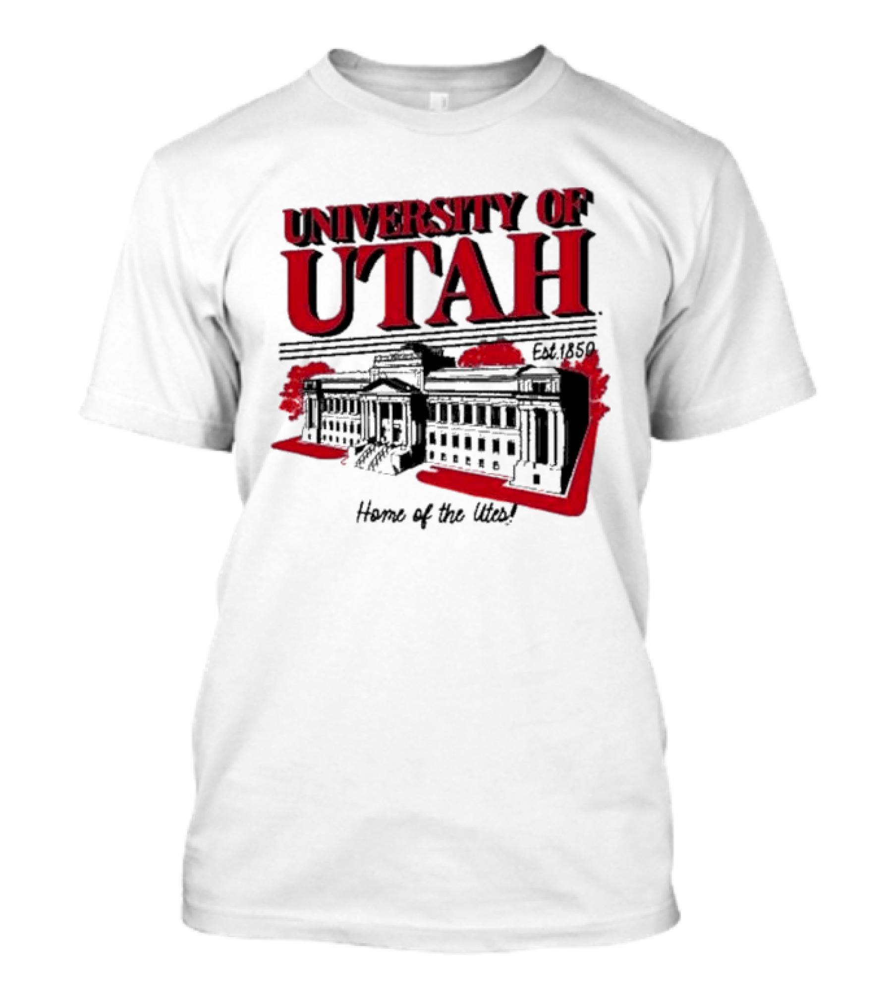University Of Utah Home Of The Utes Est. 1850 Vintage Building T-Shirt