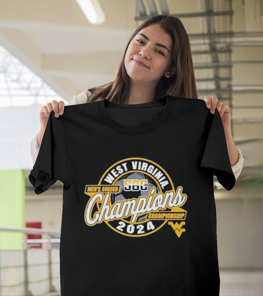 West Virginia Mountaineers SBC 2024 Men's Soccer Champions Championship T-Shirt