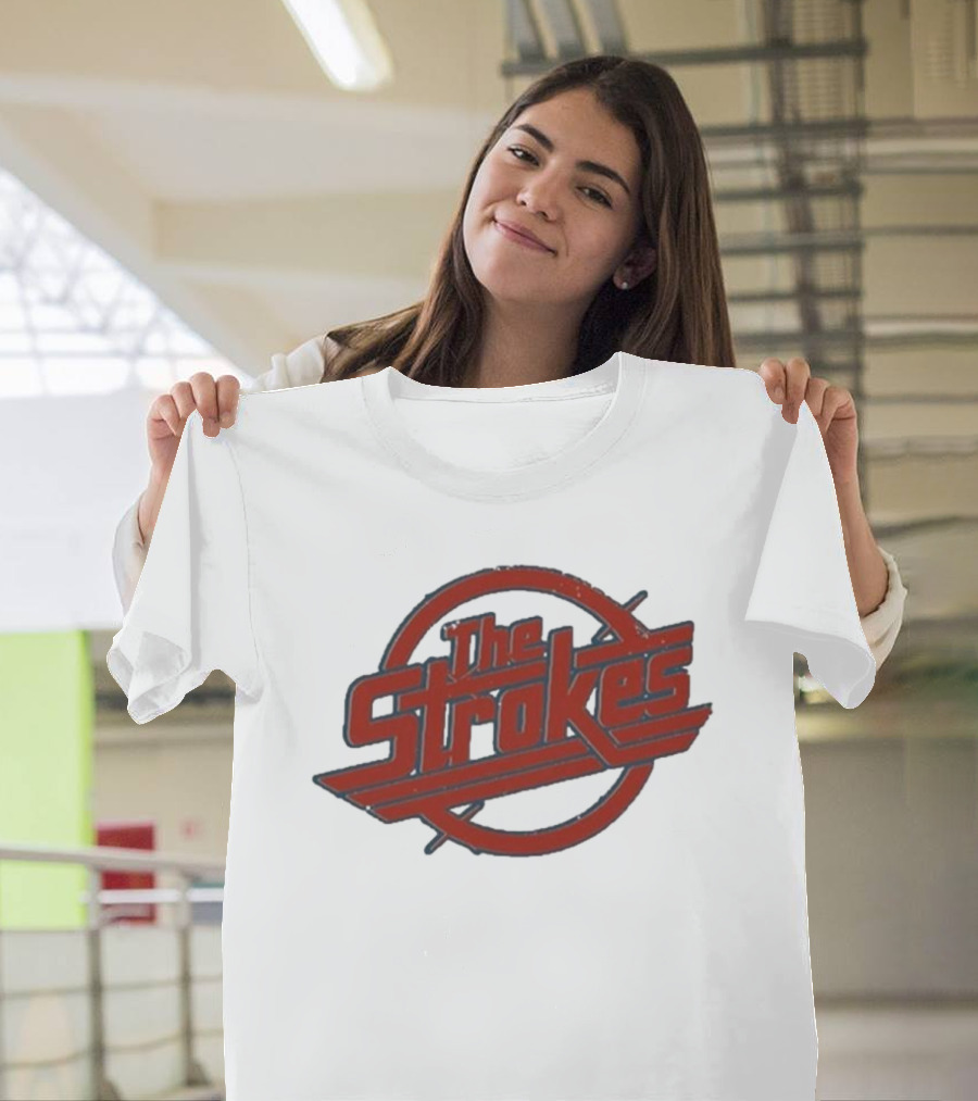 The Strokes Vintage Distressed Red Circle Magna Classic T-Shirt