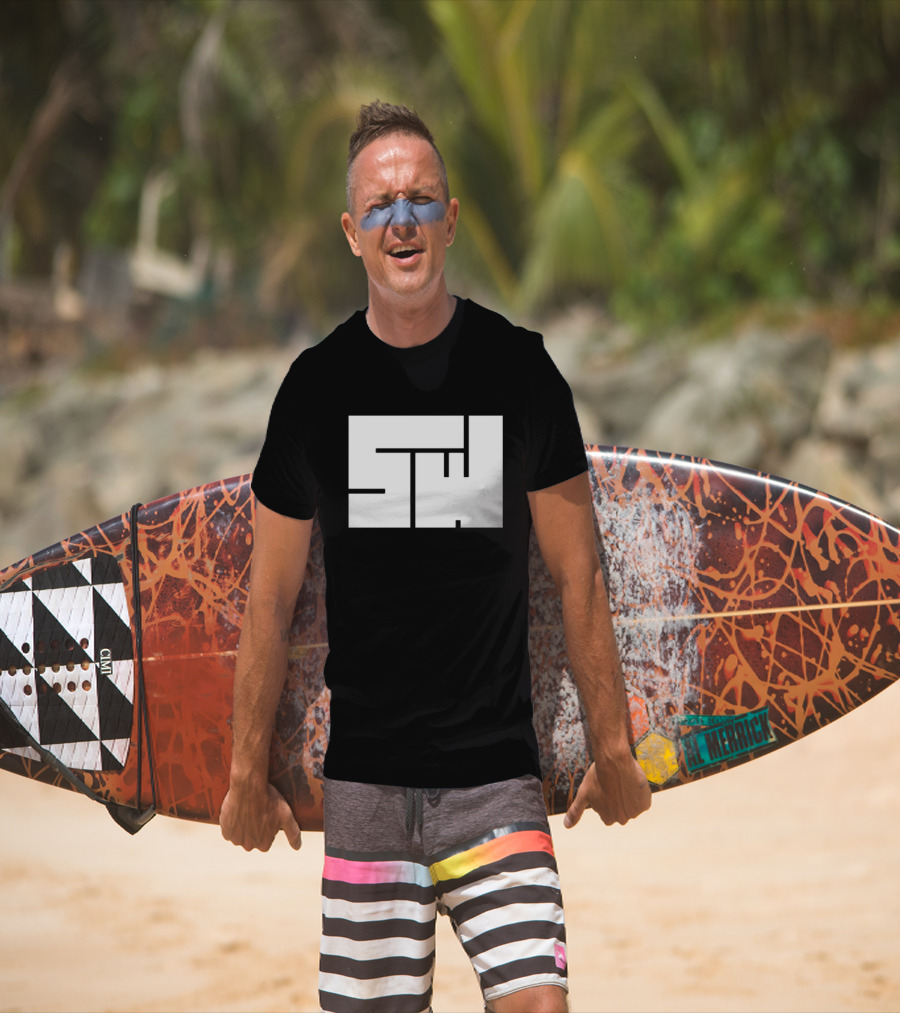 Sw Minimal Second Wind Puzzle Style Monogram T-Shirt