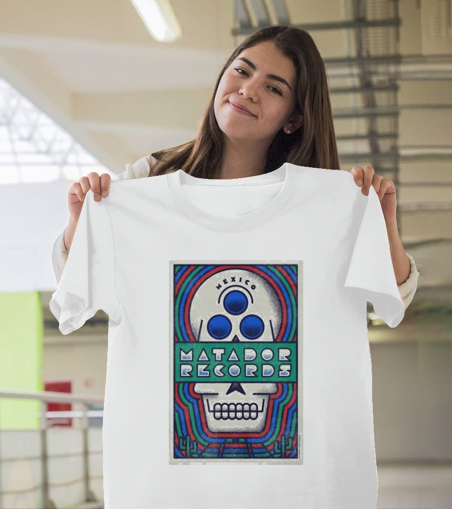 Matador Records Mexico 2024 Skull Design with Colorful Lines T-Shirt