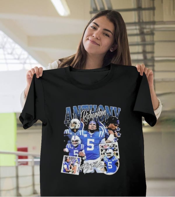 Anthony Richardson Indianapolis Colts Quarterback Number 5 Football Collage T-Shirt