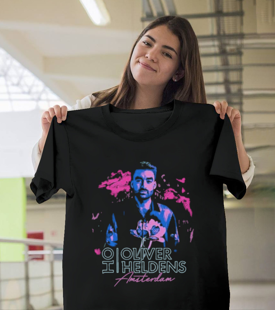 Oliver Heldens Amsterdam Neon Portrait 1980s T-Shirt