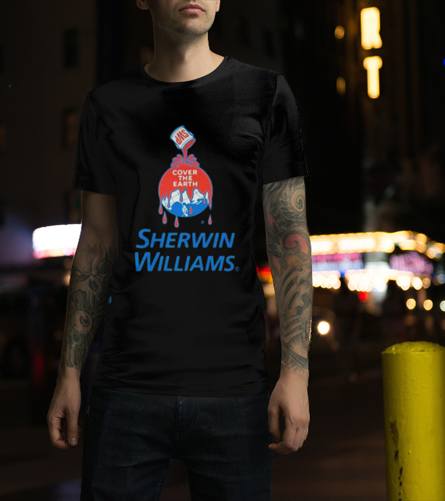 Sherwin Williams Cover The Earth Logo Iconic Branding T-Shirt
