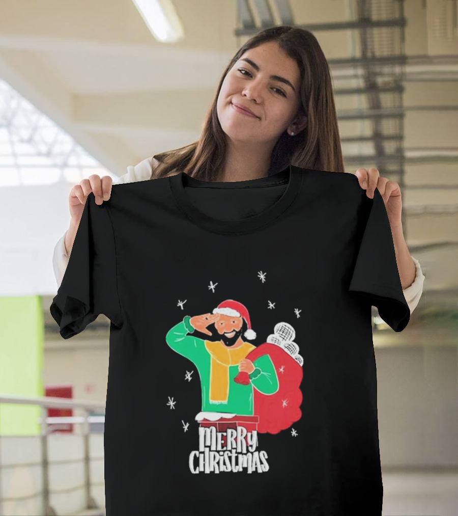 Merry Christmas Jb Gill Santa Holiday Collection T-Shirt