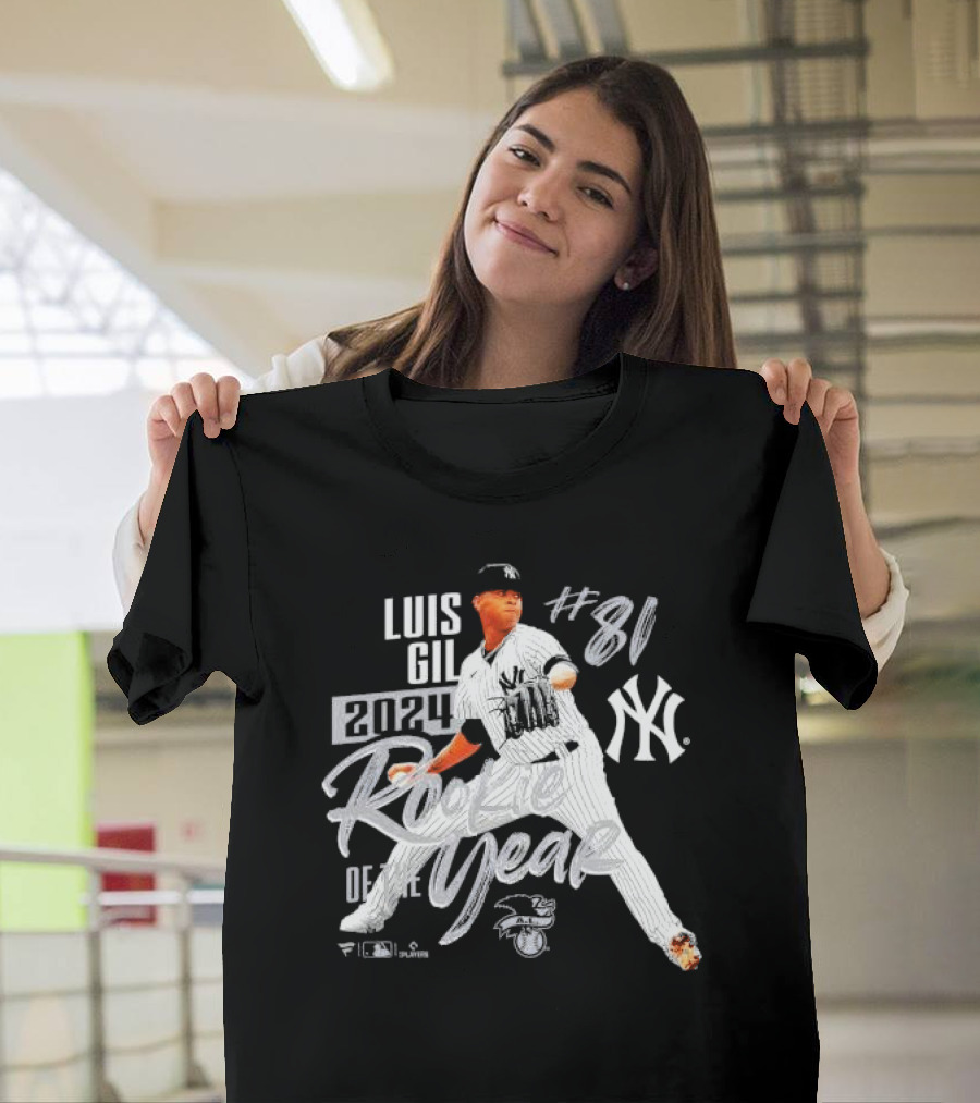 Luis Gil New York Yankees #81 2024 Rookie of the Year T-Shirt