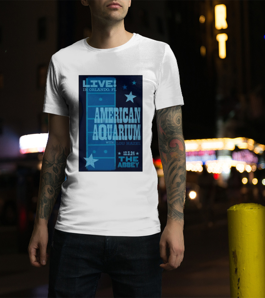 LIVE American Aquarium With Lou Hazel The Abbey Orlando FL 12.3.24 T-Shirt