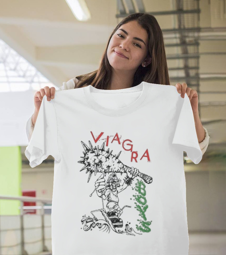 Viagra Boys Surfing Caveman With Spiked Club T-Shirt