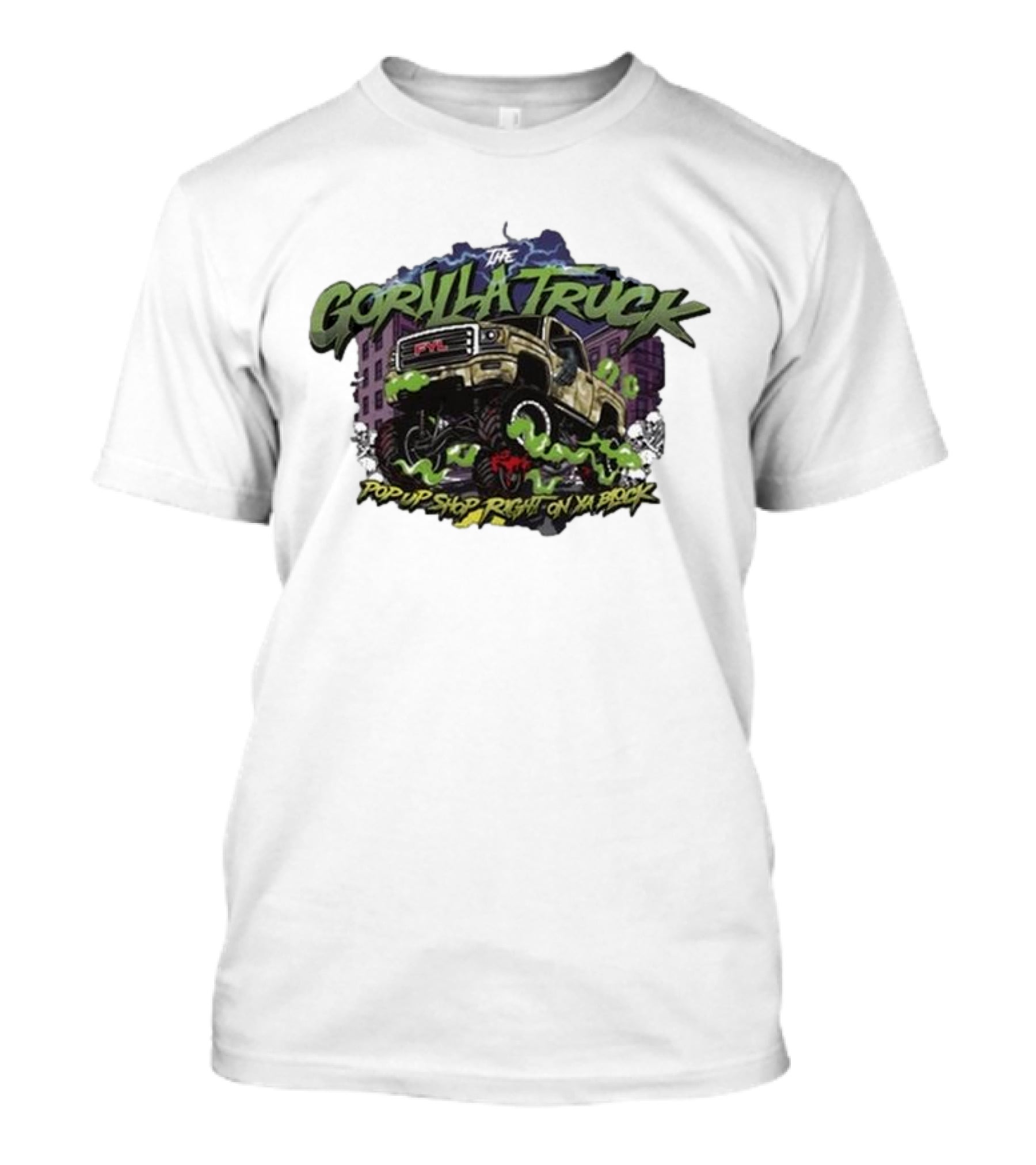 The Gorilla Truck Pop Up Shop Right On Ya Block T-Shirt