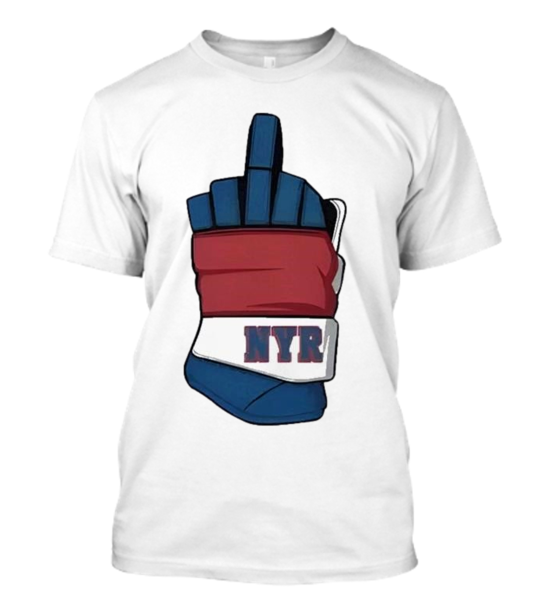 New York Rangers NYR Middle Finger Hockey Glove T-Shirt
