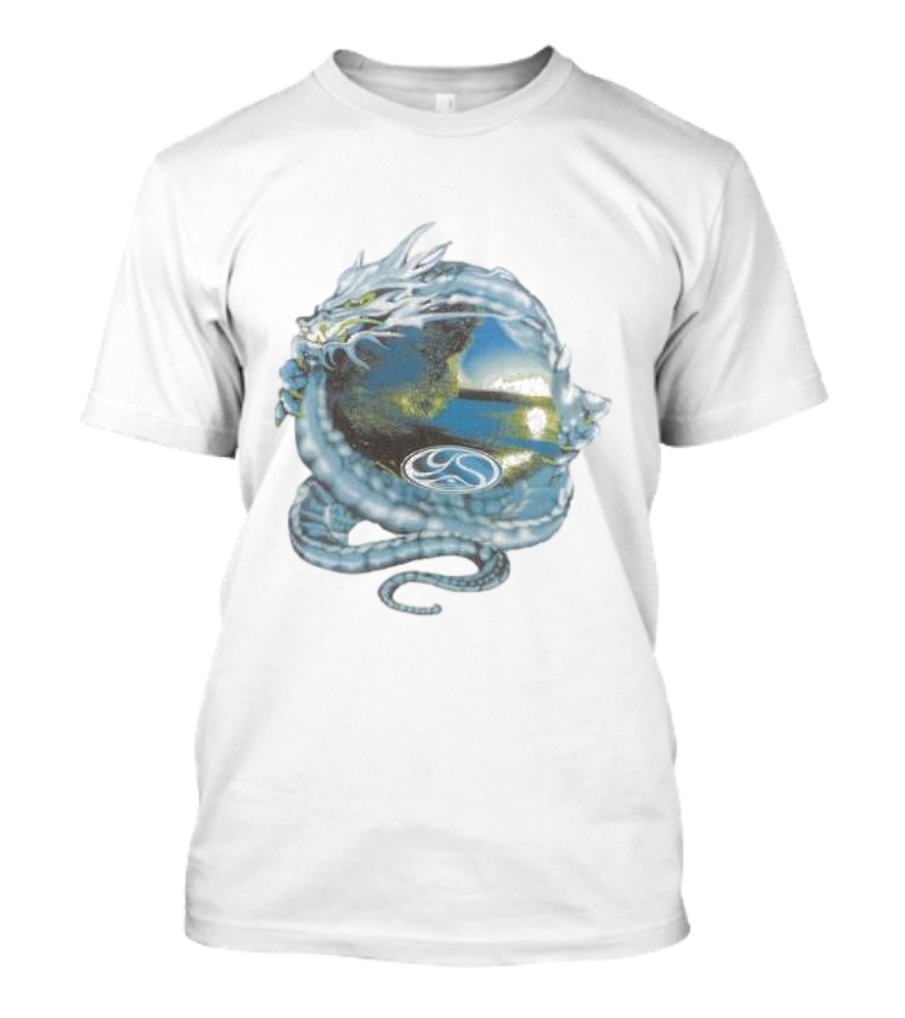Yardsale Wave Serpent Dragon Landscape Sphere T-Shirt