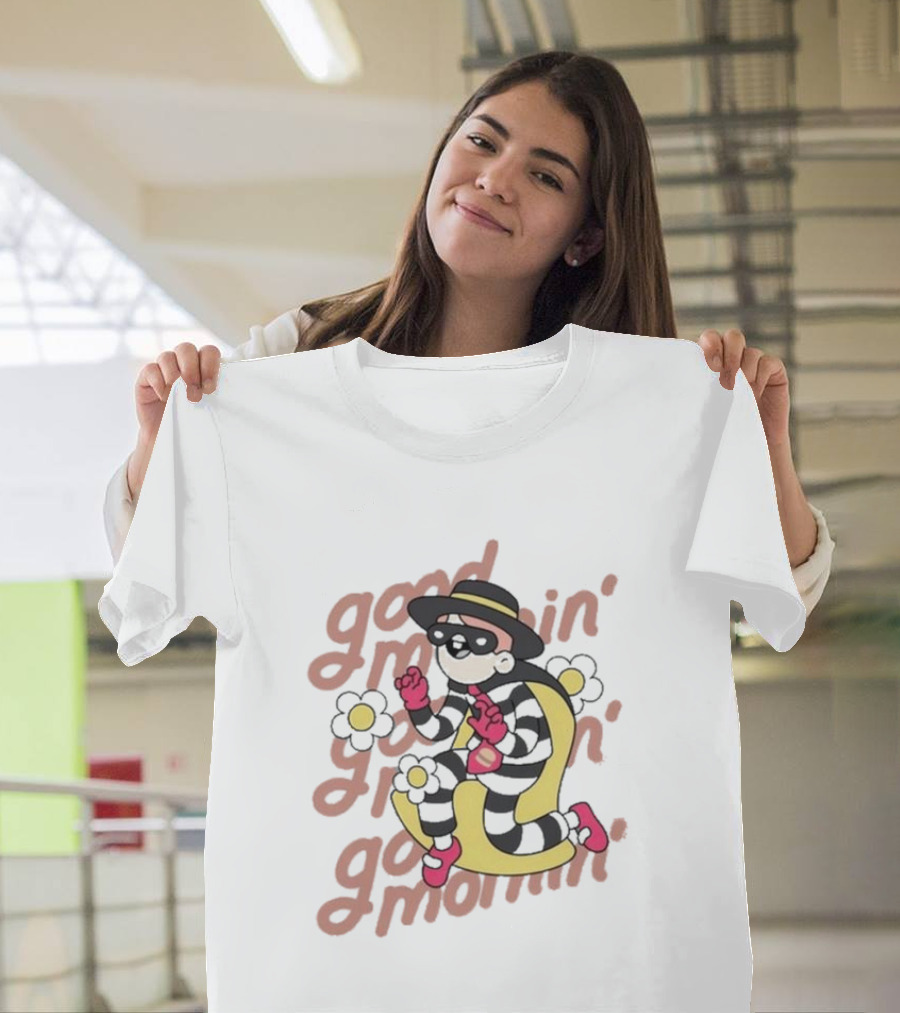 Doodles X McDonald’s Good Mornin’ Hamburglar With Flowers T-Shirt