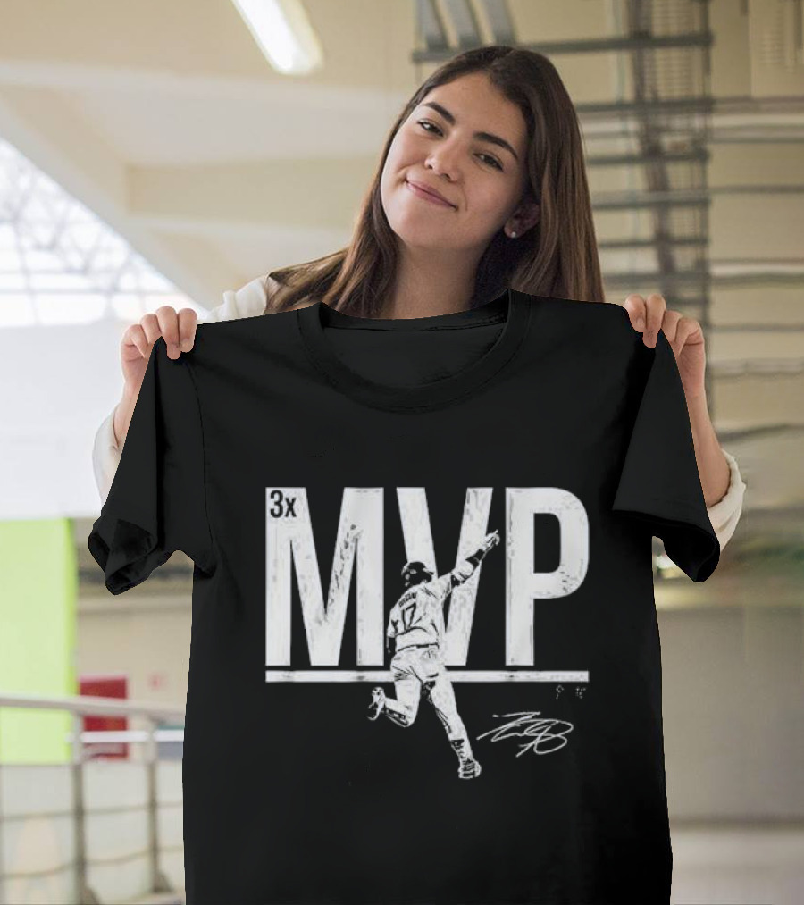 Shohei Ohtani 3x MVP 17 Signature T-Shirt