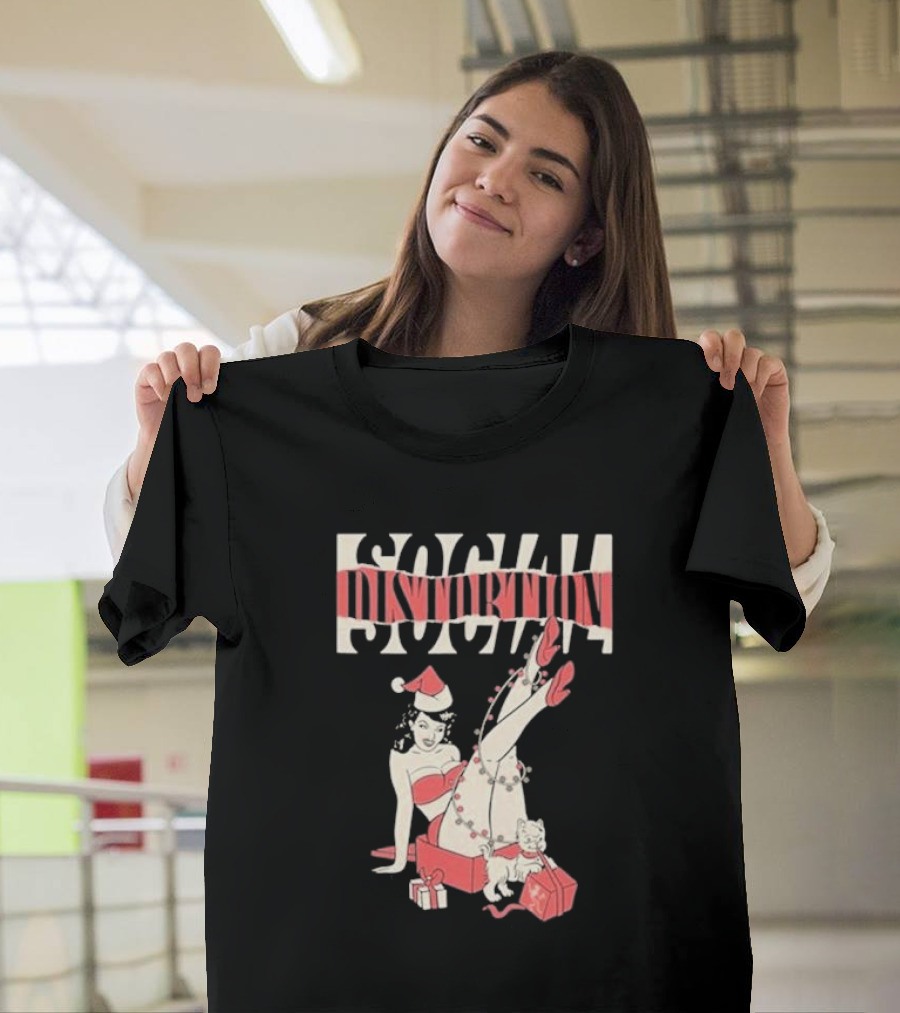 Social Distortion Holiday Pinup Torn Logo Santa Hat Retro Gifts T-Shirt