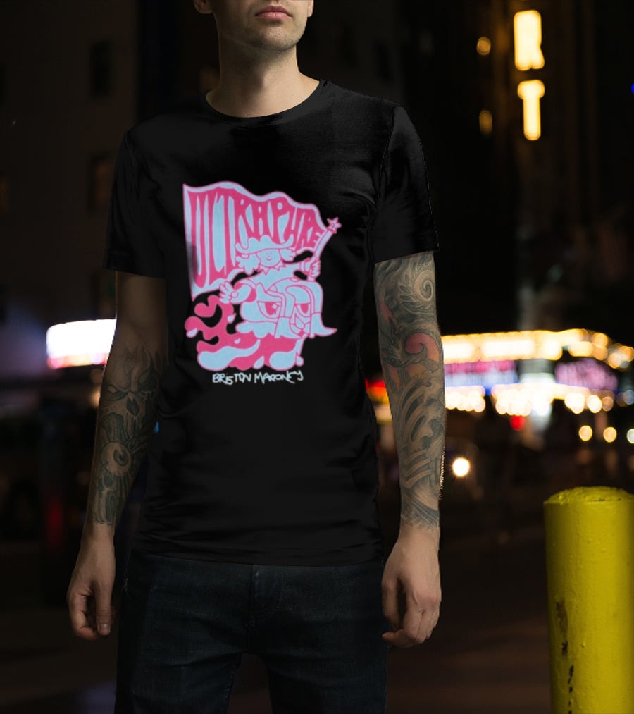 Briston Maroney Ultrapure Pink And Blue Caricature T-Shirt