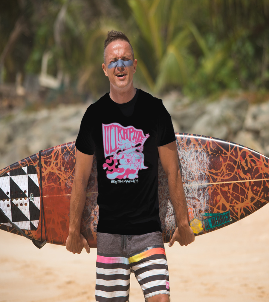 Briston Maroney Ultrapure Pink And Blue Caricature T-Shirt