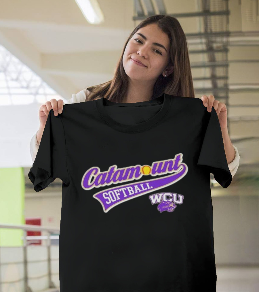 Catamount Softball WCU Western Carolina University T-Shirt