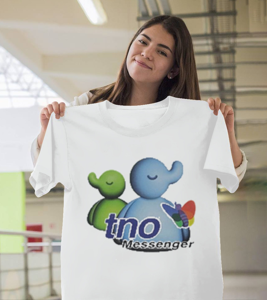 TNO Messenger Cute Elephant Avatars with Colorful Butterfly T-Shirt