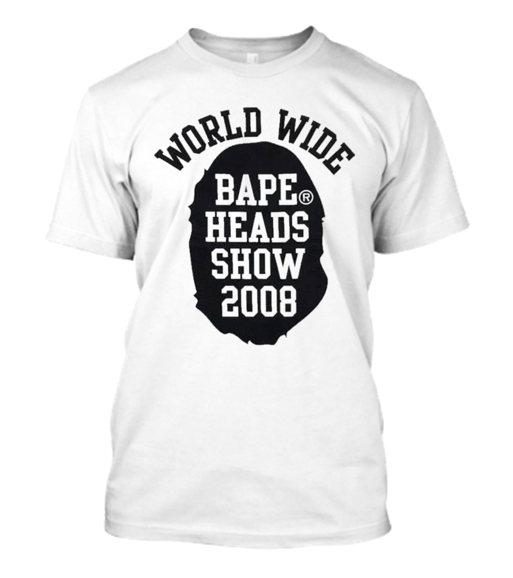 World Wide Bape Heads Show 2008 Black Ape Head T-Shirt