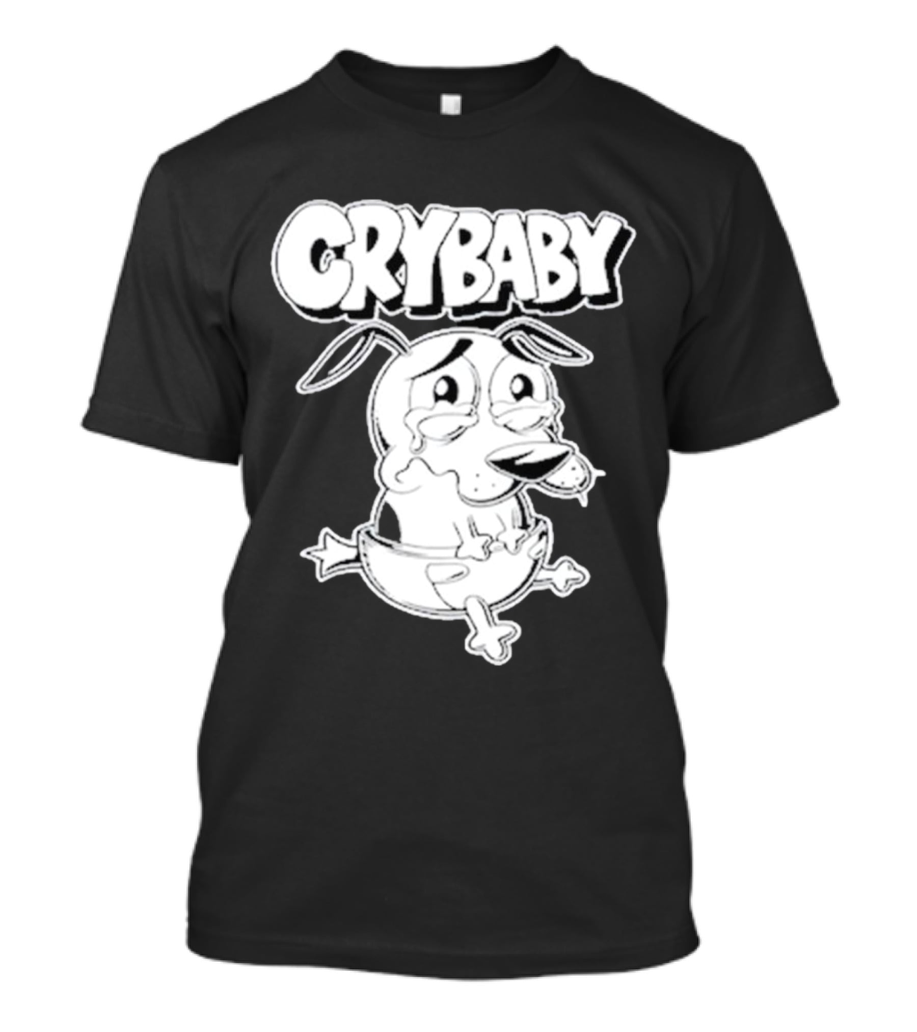 CRYBABY Cartoon Dog Character Large T-Shirt