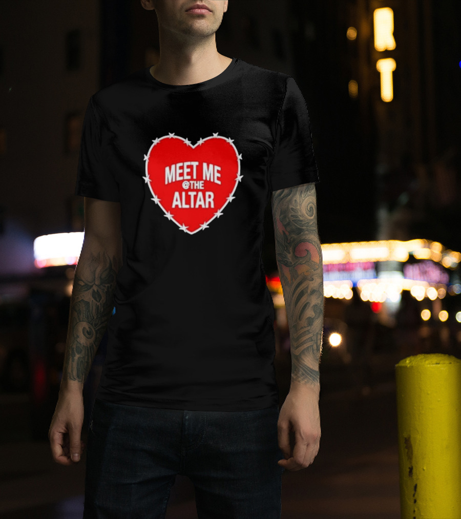 Meet Me At The Altar Heart With Star Border T-Shirt