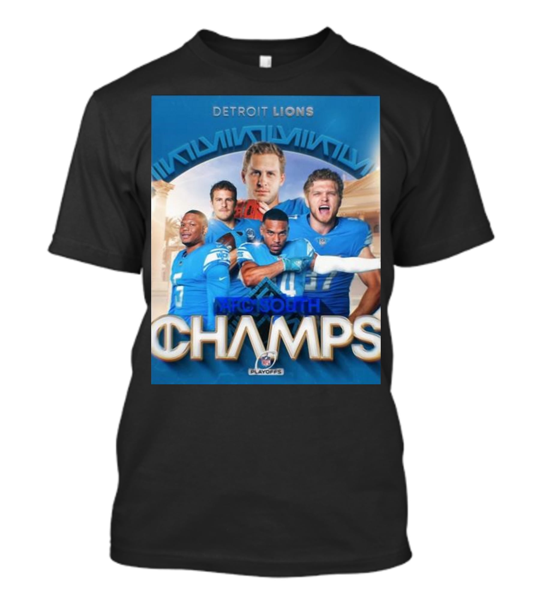 Detroit Lions AFC South Champs Playoffs Team T-Shirt