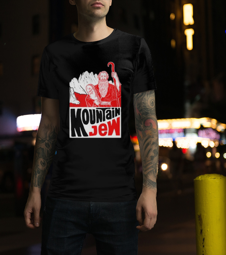 Nwt Mountain Jew Nature Old Men Cool Moses With Ten Commandments T-Shirt