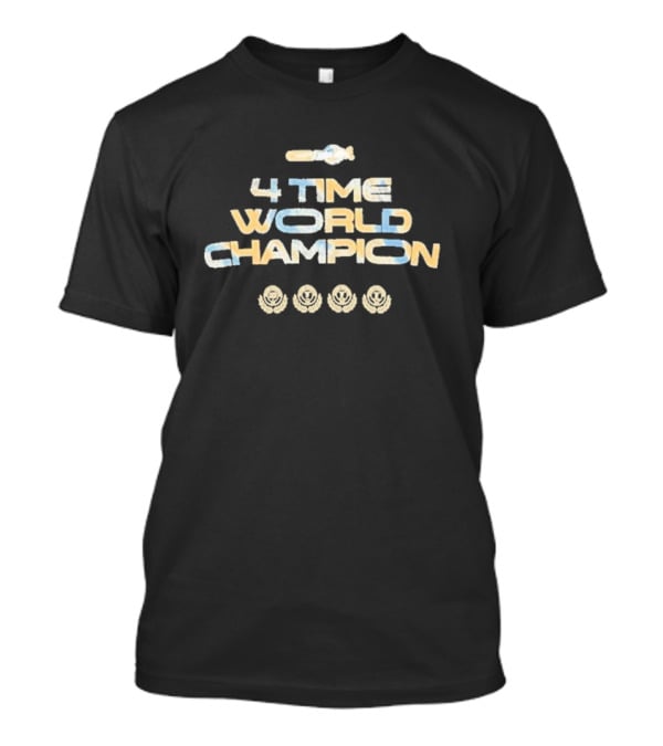 Red Bull Racing Max Verstappen 4 Time World Champion T-Shirt