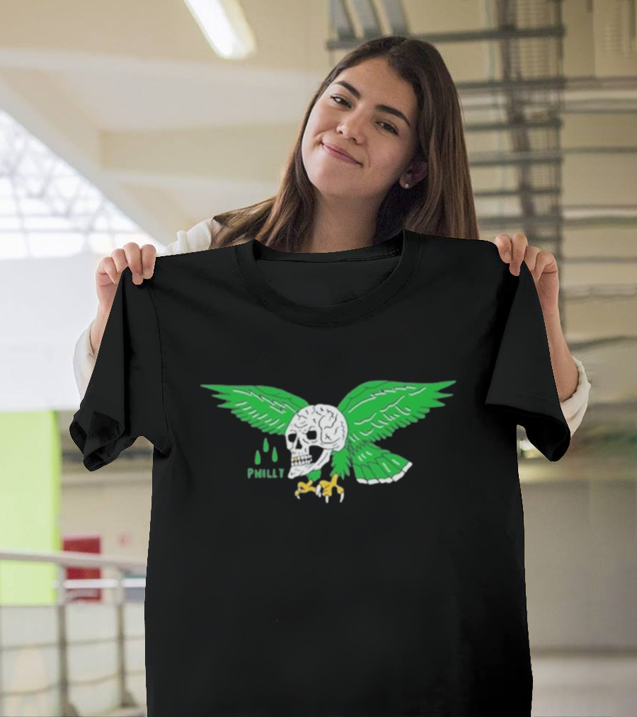 Heavyslime Philly Eagle Skull Wings T-Shirt