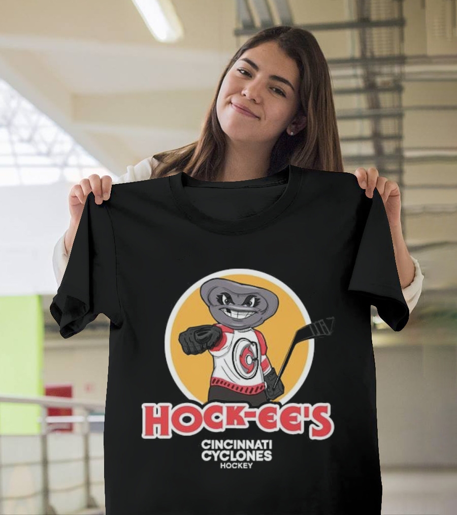 Hock-ee’s Cincinnati Cyclones Hockey Cartoon Mascot T-Shirt