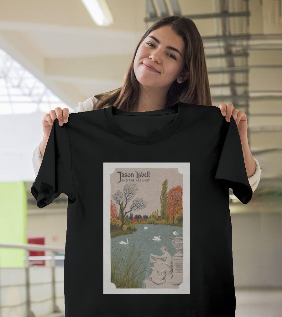 Jason Isbell And The 400 Unit Autumn Scene With Swans And Statue T-Shirt