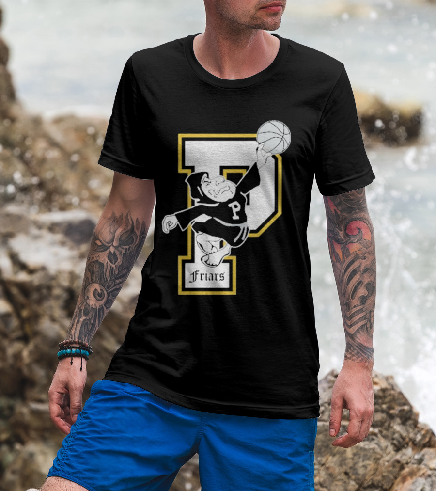 P Friars Basketball Dunking Mascot T-Shirt