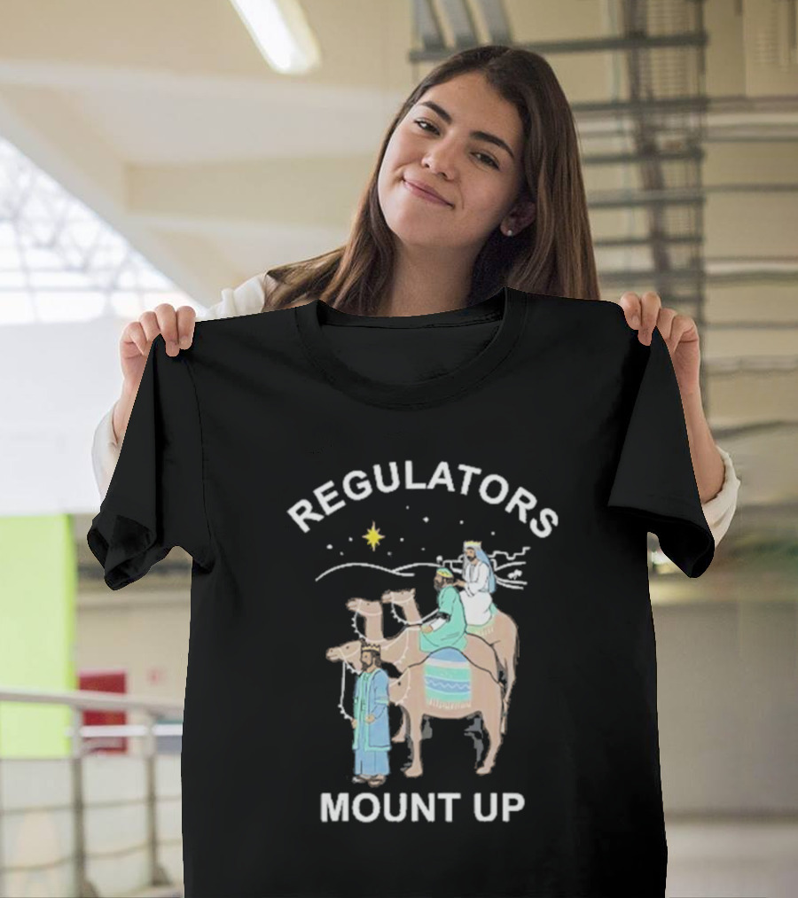 Regulators Mount Up Three Kings Christmas Star Camel Journey T-Shirt