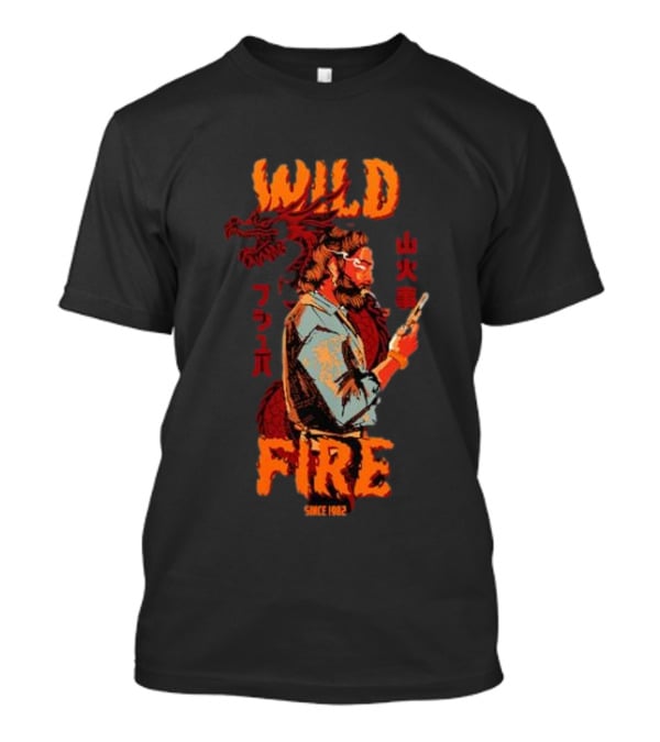 WILD FIRE SINCE 1982 Dragon And Man T-Shirt